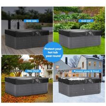 Housse de protection pour spa 230 x 230 x R15 cm, black